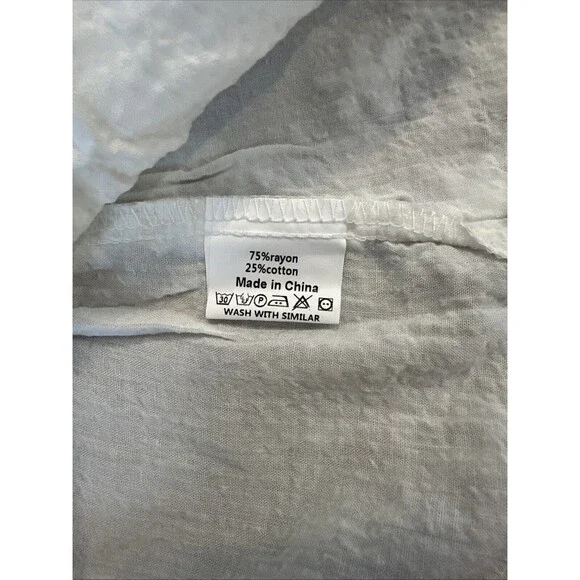 Women’s Blouse Shirt Floral Flowers Lace 5XL White Flowy Boho Gracila - Picture 7 of 16